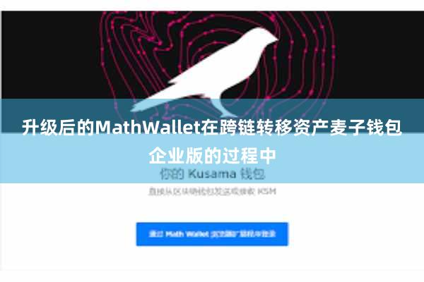 升级后的MathWallet在跨链转移资产麦子钱包企业版的过程中