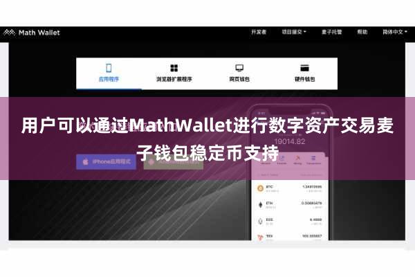 用户可以通过MathWallet进行数字资产交易麦子钱包稳定币支持