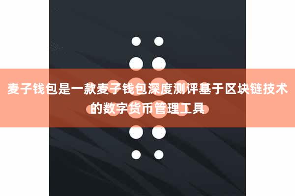 麦子钱包是一款麦子钱包深度测评基于区块链技术的数字货币管理工具