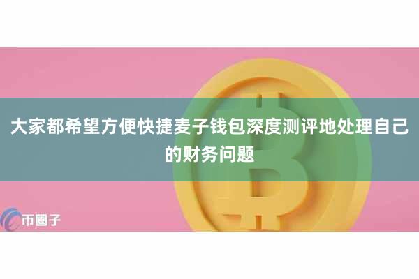 大家都希望方便快捷麦子钱包深度测评地处理自己的财务问题